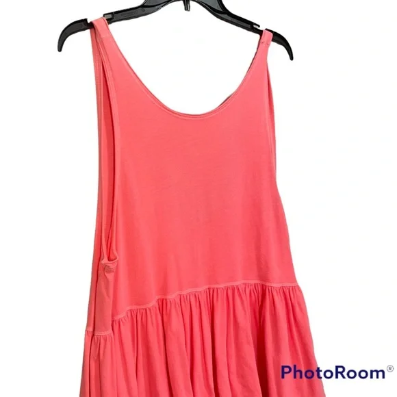 Free People Neon Pink Open Back Top - Picture 2 of 4